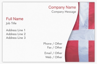 Design Preview for Design Gallery: Patriotic & Military Ultra-Thick Business Cards, Standard (85 x 55 mm)