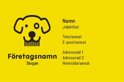 Förhandsgranskning av design för Designgalleri: Trimning av hund & katt Visitkort standard, Standard