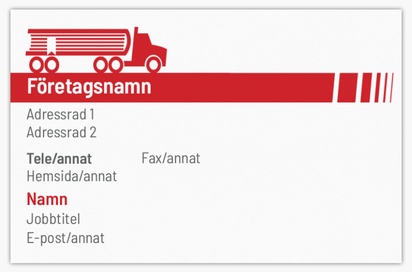 Förhandsgranskning av design för Designgalleri: Godstransport Visitkort standard, Standard (85 x 55 mm)