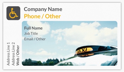 Design Preview for Design Gallery: Taxi Service Matte Visiting Cards, Standard (89 x 51 mm)