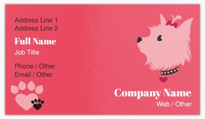 Design Preview for Design Gallery: Animal Grooming Standard Visiting Cards