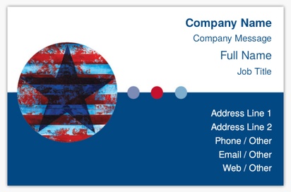 Design Preview for Design Gallery: Patriotic & Military Textured Uncoated Business Cards