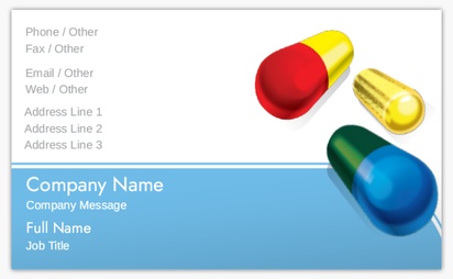 Design Preview for Design Gallery: Medical Equipment & Pharmaceuticals Standard Business Cards, Standard (91 x 55 mm)