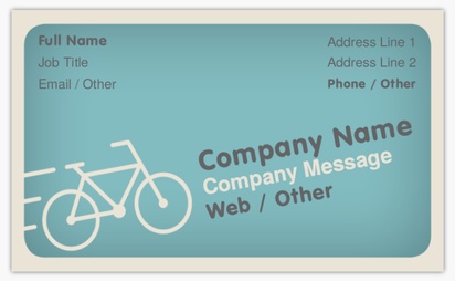 Design Preview for Design Gallery: Bicycle Shops Standard Business Cards, Standard (91 x 55 mm)