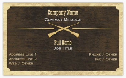 Design Preview for Design Gallery: Hunting & Fishing Standard Business Cards, Standard (91 x 55 mm)