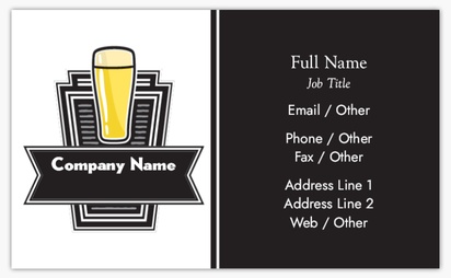 Design Preview for Design Gallery: Bars & Nightclubs Standard Business Cards, Standard (91 x 55 mm)