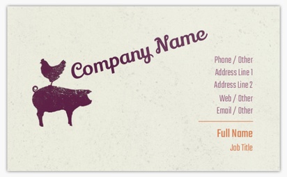 Design Preview for Design Gallery: Food & Beverage Classic Visiting Cards