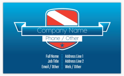 Design Preview for Templates for Sports Specific Standard Name Cards , Standard (91 x 55 mm)
