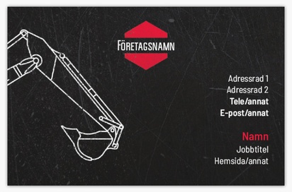 Förhandsgranskning av design för Designgalleri: Bygg & anläggning Visitkort med återvunnet matt papper, Standard (85 x 55 mm)