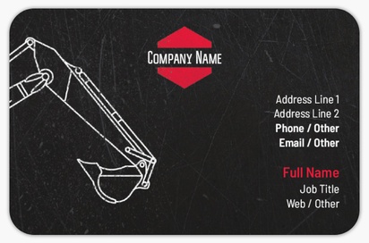 Design Preview for Design Gallery: Excavation Rounded Corner Business Cards, Rounded Standard (85 x 55 mm)