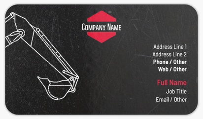 Design Preview for Excavation Rounded Corner Business Cards Templates, Standard (3.5" x 2")