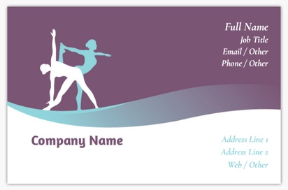 Design Preview for Design Gallery: Dance Fitness Textured Uncoated Business Cards