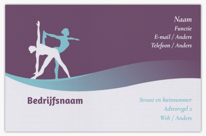 Voorvertoning ontwerp voor Ontwerpgalerij: Dance fitness Linnen visitekaartjes