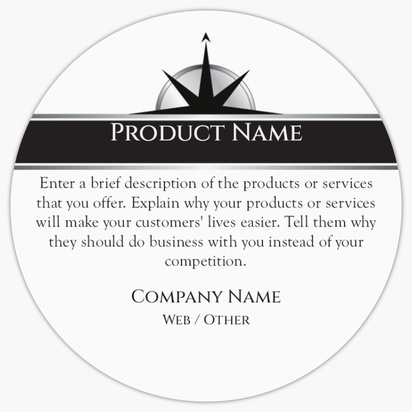 Design Preview for Design Gallery: Financial Consulting Product Labels on Sheets, Circle 7.6 x 7.6 cm