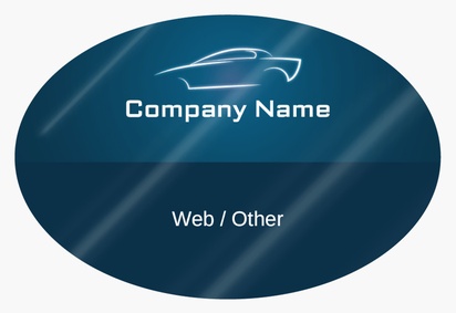 Design Preview for Design Gallery: Auto Dealers Product Labels on Sheets, Oval 7.6 x 5.1 cm