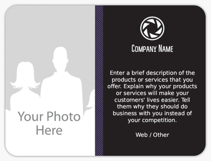 Design Preview for Templates for Photography Product Labels , 10.2 x 7.6 cm Rounded Rectangle