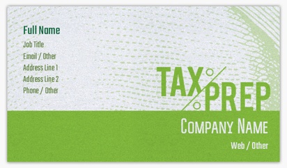 A tax prep finance green design