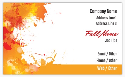 Design Preview for Design Gallery: Painting (Art) Standard Business Cards, Standard (91 x 55 mm)