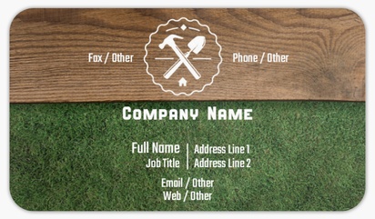 Design Preview for Landscaping & Gardening Rounded Corner Business Cards Templates, Standard (3.5" x 2")