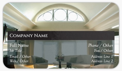 Design Preview for Plastering & Drywall Rounded Corner Business Cards Templates, Standard (3.5" x 2")