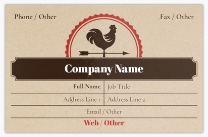 Design Preview for Design Gallery: Agriculture & Farming Metallic Business Cards