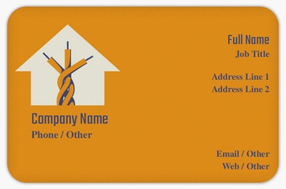 Design Preview for Design Gallery: Electricians Rounded Corner Business Cards, Rounded Standard (85 x 55 mm)