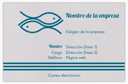 Vista previa del diseño de Galería de diseños de tarjetas con acabado lino para pescaderías