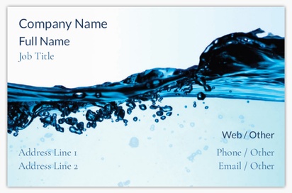 Design Preview for Design Gallery: Pool & Spa Care Textured Uncoated Business Cards
