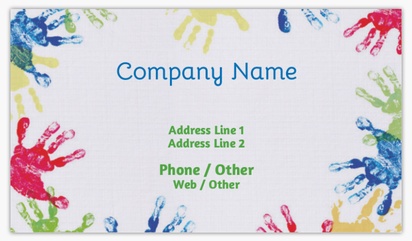 Design Preview for Education & Child Care Linen Business Cards Templates, Standard (3.5" x 2")