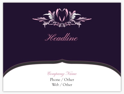 A dating service verticale white purple design for Floral