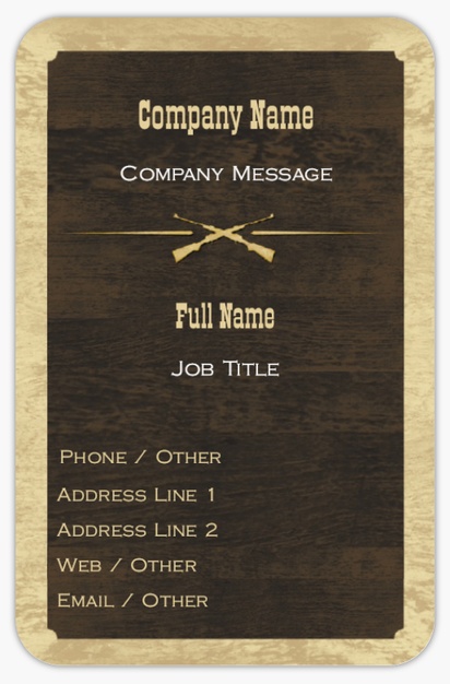 Design Preview for Design Gallery: Hunting & Fishing Rounded Corner Business Cards, Rounded Standard (85 x 55 mm)