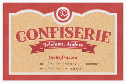 Voorvertoning ontwerp voor Ontwerpgalerij: Snoepwinkels Linnen visitekaartjes