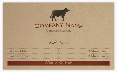 Design Preview for Design Gallery: Farmers Markets Standard Business Cards, Standard (91 x 55 mm)