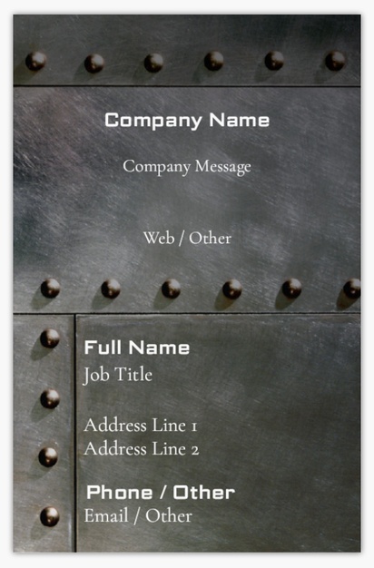Design Preview for Design Gallery: Welding & Metal Work Standard Business Cards, Standard (85 x 55 mm)
