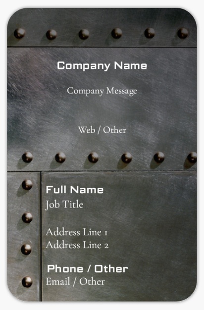 Design Preview for Design Gallery: Welding & Metal Work Rounded Corner Business Cards, Rounded Standard (85 x 55 mm)