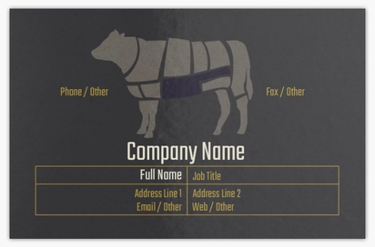 Design Preview for Design Gallery: Butcher Shops Metallic Business Cards