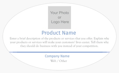 Design Preview for Design Gallery: Business Services Product & Packaging Labels, Oval  12.7 x  7.6 cm 