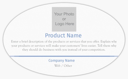 Design Preview for Design Gallery: Product Labels on Sheets, Oval 12.7 x 7.6 cm