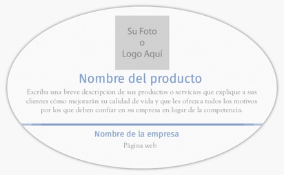 Vista previa del diseño de Galería de diseños de etiquetas para productos en hoja, Ovalada 12,7 x 7,6 cm