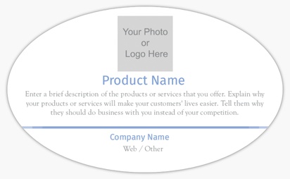 Design Preview for Design Gallery: Business Services Product Labels, 12.7 x  7.6 cm Oval