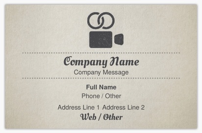 Design Preview for Design Gallery: Movies & Film Natural Uncoated Business Cards