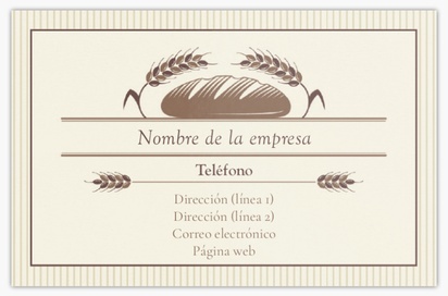 Vista previa del diseño de Galería de diseños de tarjetas de visita extragruesas para panaderías, Standard (85 x 55 mm)