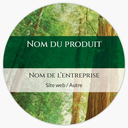Aperçu du graphisme pour Galerie de modèles : feuilles d’étiquettes de produits pour nature et paysages, Ronde 7,6 x 7,6 cm