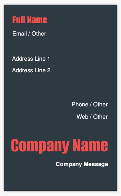 Design Preview for Templates for Information & Technology Standard Name Cards , Standard (91 x 55 mm)