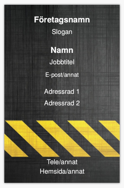 Förhandsgranskning av design för Designgalleri: Asfaltering Extratjocka visitkort, Standard (85 x 55 mm)
