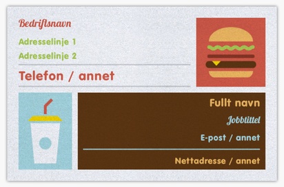 Forhåndsvisning av design for Designgalleri: Yrker - mat & drikke Visittkort av perlemorspapir