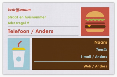 Voorvertoning ontwerp voor Ontwerpgalerij: IJs- en eetkraampjes Linnen visitekaartjes