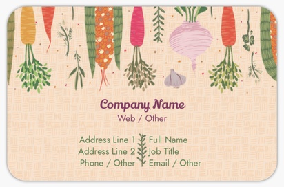 Design Preview for Design Gallery: Food & Beverage Rounded Corner Business Cards, Rounded Standard (85 x 55 mm)