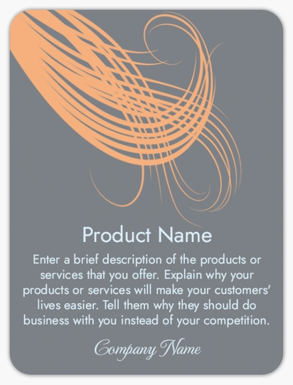 Design Preview for Design Gallery: Hair Salons Product Labels on Sheets, Rounded Rectangle 10 x 7.5 cm
