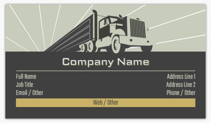 Design Preview for Trucking Ultra Thick Business Cards Templates